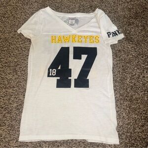 White Hawkeyes Graphic Tee